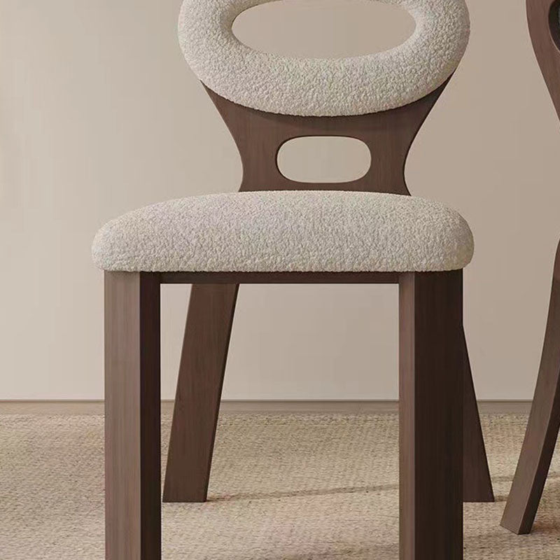 Contemporary Scandinavian Wood Wool Oval Rectangular Dining Chair Back Armless For Dining Room