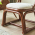 Contemporary Scandinavian Rattan Rectangular Accent Chair Backrest For Living Room