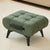 Modern Minimalist Leather And Iron Rectangular Round Edge Footstool Backless Armless For Living Room