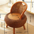 Modern Minimalist Rattan Wood Round Chair Backrest Armless For Living Room