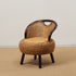 Modern Minimalist Rattan Wood Round Chair Backrest Armless For Living Room