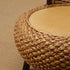 Modern Minimalist Rattan Wood Round Chair Backrest Armless For Living Room