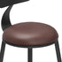 Modern Minimalist Iron Wood Leather Round Rectangular Bar Stool Backrest For Dining Room