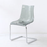 Modern Minimalist Plastic Metal Rectangular Curved Dining Chair Backrest For Dining Room