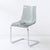 Modern Minimalist Plastic Metal Rectangular Curved Dining Chair Backrest For Dining Room