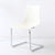 Modern Minimalist Plastic Metal Rectangular Curved Dining Chair Backrest For Dining Room