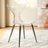 Contemporary Creative Acrylic Metal Square Triangle Mermaid Vanity Chair Backrest For Bedroom