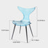 Contemporary Creative Acrylic Metal Square Triangle Mermaid Vanity Chair Backrest For Bedroom