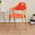 Contemporary Scandinavian Plastic Solid Wood Square Oval Dining Chair Backrest Armrest For Dining Room