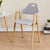 Contemporary Scandinavian Plastic Solid Wood Square Oval Dining Chair Backrest Armrest For Dining Room