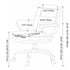 Modern Minimalist Leather Nylon Steel Square Bread Desk Chair Backrest Armrest For Home Office