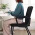 Modern Minimalist Leather Fabric Steel Square Rectangle Plaid Desk Chair Backrest Armrest For Home Office