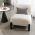 Contemporary Scandinavian Velvet Solid Wood Metal Square Rectangle Cylinder Accent Chair Backrest For Living Room