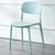 Contemporary Scandinavian Macaron Square Plastic Stackable Dining Chair Backrest For Dining Room