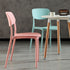 Contemporary Scandinavian Macaron Square Plastic Stackable Dining Chair Backrest For Dining Room