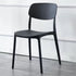 Contemporary Scandinavian Macaron Square Plastic Stackable Dining Chair Backrest For Dining Room