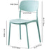 Contemporary Scandinavian Macaron Square Plastic Stackable Dining Chair Backrest For Dining Room