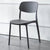 Contemporary Scandinavian Macaron Square Plastic Stackable Dining Chair Backrest For Dining Room