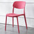 Contemporary Scandinavian Macaron Square Plastic Stackable Dining Chair Backrest For Dining Room