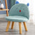 Contemporary Creative Smiley Face Cotton Linen Childlike Low Stool Backrest For Living Room