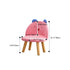 Contemporary Creative Smiley Face Cotton Linen Childlike Low Stool Backrest For Living Room