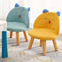 Contemporary Creative Smiley Face Cotton Linen Childlike Low Stool Backrest For Living Room