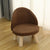 Contemporary Nordic Cotton Linen Upholstered Wood Legs Low Stool Backrest For Living Room