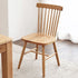 Contemporary Retro Solid Wood Splayed Legs Dining Chair Curved Slat Back For Dining Room