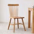 Contemporary Retro Solid Wood Splayed Legs Dining Chair Curved Slat Back For Dining Room