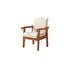 Traditional Vintage Square Fabric Wooden Frame Dining Chair Backrest Armrest For Dining Room
