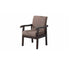 Traditional Vintage Square Fabric Wooden Frame Dining Chair Backrest Armrest For Dining Room