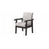 Traditional Vintage Square Fabric Wooden Frame Dining Chair Backrest Armrest For Dining Room