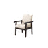 Traditional Vintage Square Fabric Wooden Frame Dining Chair Backrest Armrest For Dining Room