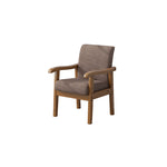 Traditional Vintage Square Fabric Wooden Frame Dining Chair Backrest Armrest For Dining Room