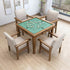 Traditional Vintage Square Fabric Wooden Frame Dining Chair Backrest Armrest For Dining Room