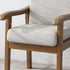 Traditional Vintage Square Fabric Wooden Frame Dining Chair Backrest Armrest For Dining Room