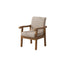 Traditional Vintage Square Fabric Wooden Frame Dining Chair Backrest Armrest For Dining Room