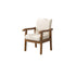 Traditional Vintage Square Fabric Wooden Frame Dining Chair Backrest Armrest For Dining Room