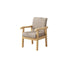 Traditional Vintage Square Fabric Wooden Frame Dining Chair Backrest Armrest For Dining Room