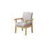 Traditional Vintage Square Fabric Wooden Frame Dining Chair Backrest Armrest For Dining Room