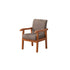 Traditional Vintage Square Fabric Wooden Frame Dining Chair Backrest Armrest For Dining Room