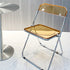 Contemporary Scandinavian Square Acrylic Foldable Dining Chair Backrest For Dining Room