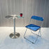 Contemporary Scandinavian Square Acrylic Foldable Dining Chair Backrest For Dining Room