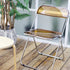 Contemporary Scandinavian Square Acrylic Foldable Dining Chair Backrest For Dining Room