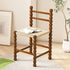 Traditional French Rope Weaving Wood Gourd Legs Dining Chair Ladder Back For Dining Room