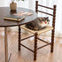 Traditional French Rope Weaving Wood Gourd Legs Dining Chair Ladder Back For Dining Room