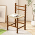 Traditional French Rope Weaving Wood Gourd Legs Dining Chair Ladder Back For Dining Room