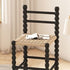 Traditional French Rope Weaving Wood Gourd Legs Dining Chair Ladder Back For Dining Room