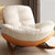 Contemporary Nordic Arc Velvet Upholstered Rocking Chair Backrest For Living Room