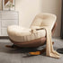 Contemporary Nordic Arc Velvet Upholstered Rocking Chair Backrest For Living Room